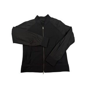 Lululemon Men Black Full Zip Bomber Jacket Athletic Athleisure Size XL